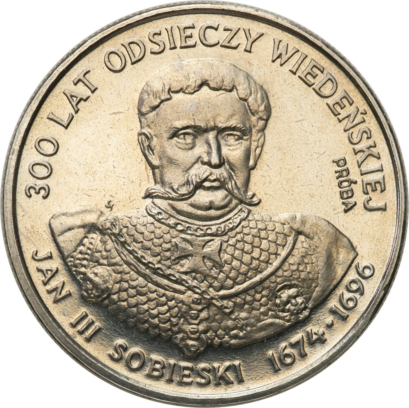 PRL. PRÓBA Nikiel 50 złotych 1983 – Odsiecz Wiedeńska Jan III Sobieski